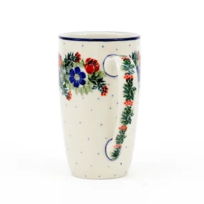 Kubek ceramiczny C52 0,4l <br> 1535X Czerwony wianuszek